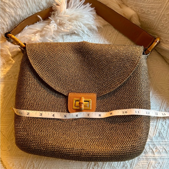 Eric Javits Bag | Taupe Woven Bamboo Accents | Gently Used - Like New Condition! - Picture 13 of 16